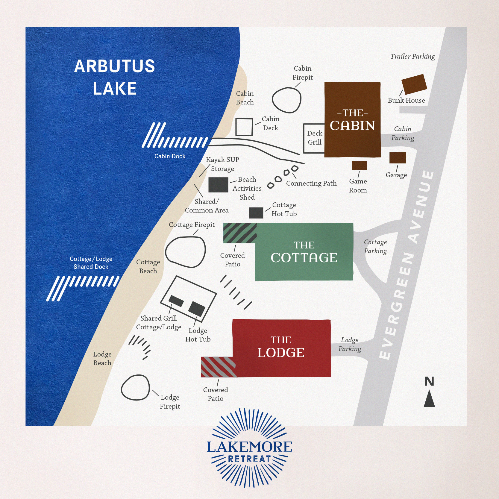 Lakemore Retreat Map